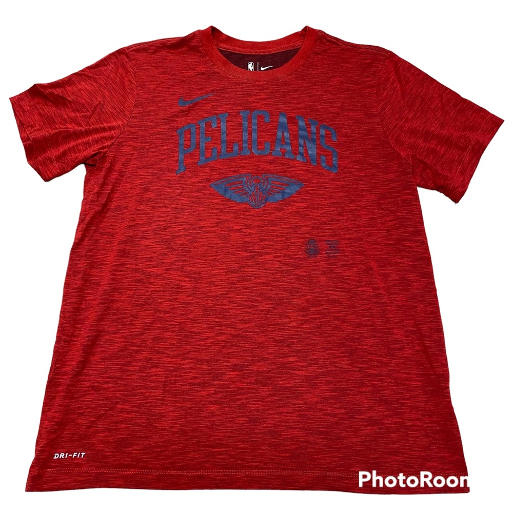 Nike Dri-Fit Red New Orleans Pelicans T-Shirt; Short Sleeve; Men’s L; EUC